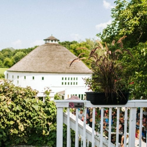 Round Barn Winery's historic round barn in Baroda, Michigan.