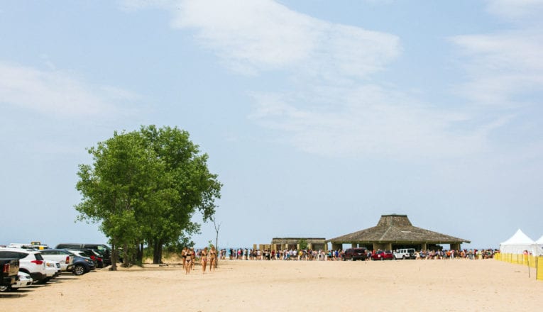 A view toward Lake Michigan at Warren Dunes State Park.