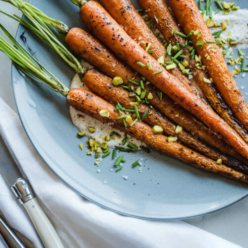 Locally-sourced organic carrots from Iron Creek Farm at Bentwood Tavern in New Buffalo, Michigan.