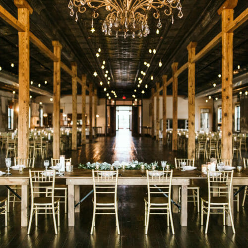 The expansive rustic event space at Froehlich's in Three Oaks, Michigan.