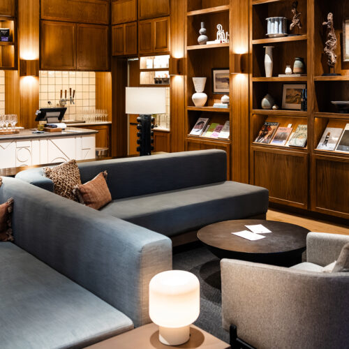 Stand Magazines curated near the cafe at Marina Grand Resort in New Buffalo, Michigan