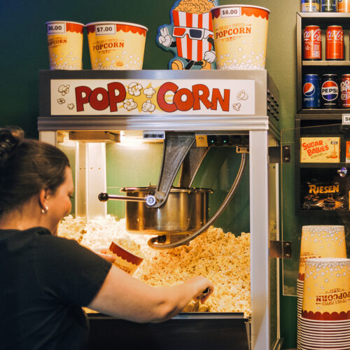 Popcorn at Vickers Theatre in Three Oaks Michigan