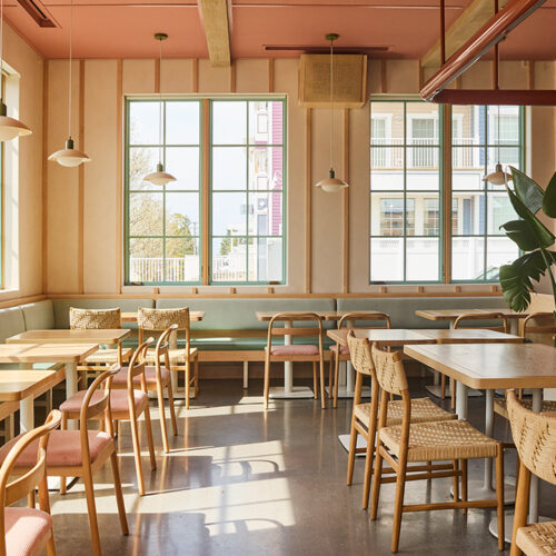 The interior of PostBoy in New Buffalo, Michigan