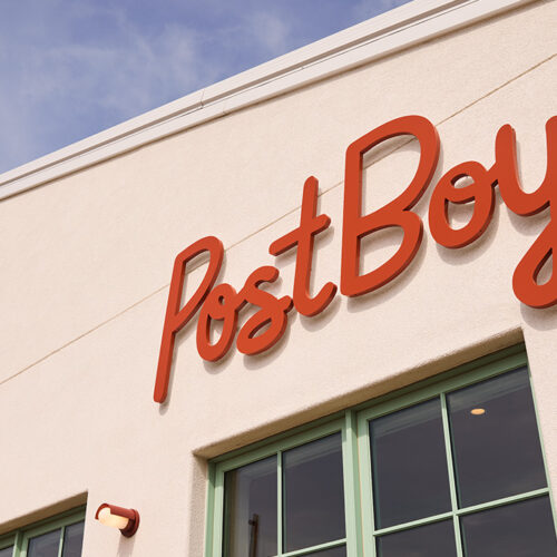 An exterior shot of PostBoy in New Buffalo, Michigan