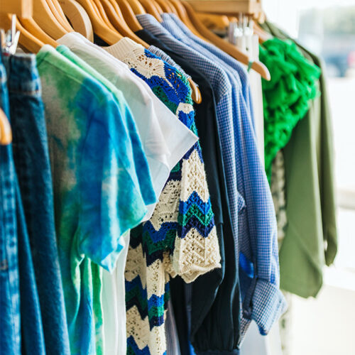 Lake Michigan blue is the color of knits and tees at Lake Feste in New Buffalo, Michigan