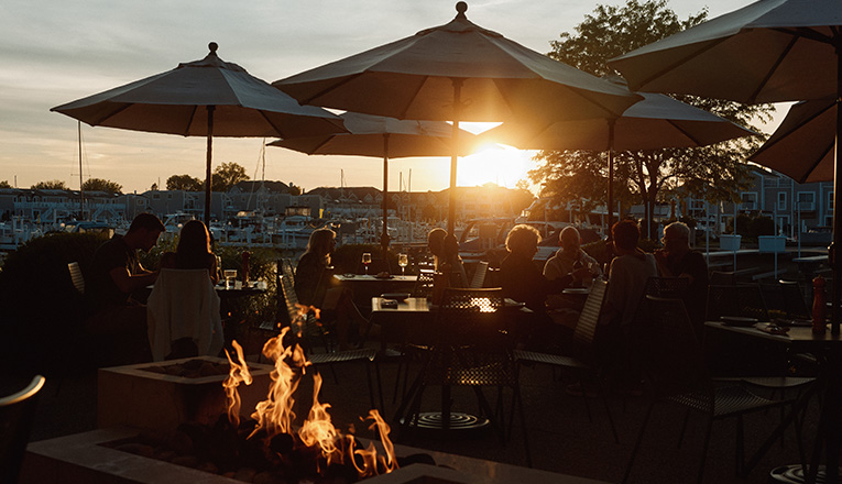 Golden hour at Terrace Room in New Buffalo, Michigan